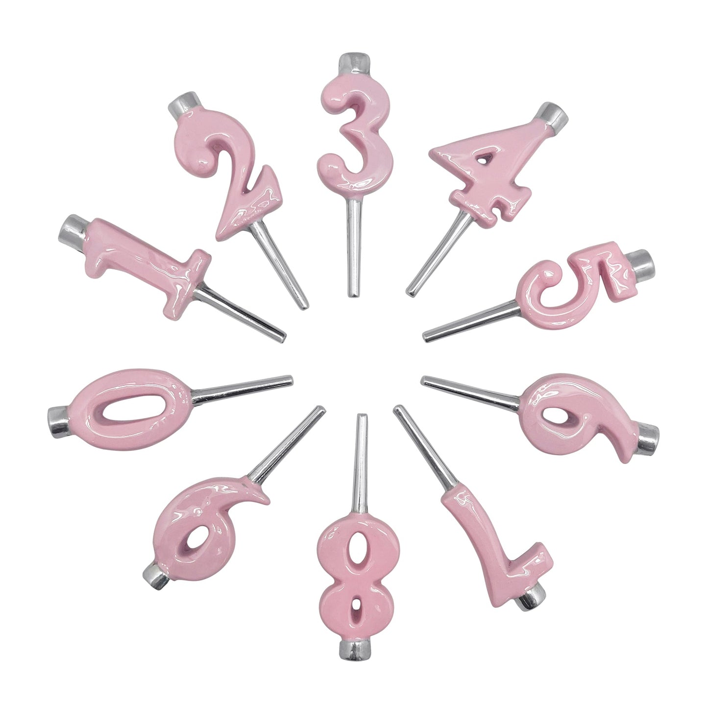 Mariposa Number Candle Holder Set - Pink