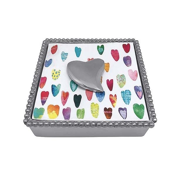Mariposa Napkin Box Set - Beaded - Heart Weight