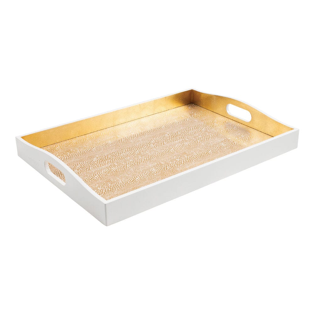 Caspari Pebble Gold Rectangular Tray Large