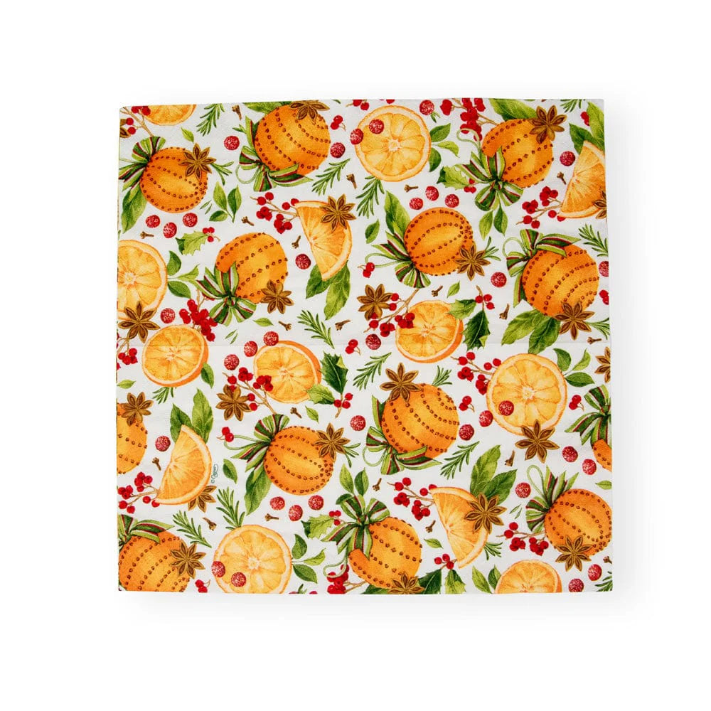 Caspari Luncheon Napkins: Orange Spice