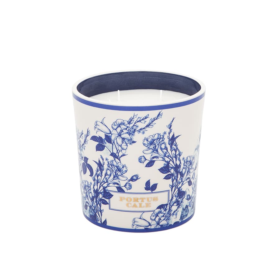 Portus Cale Gold & Blue 4-Wick Candle