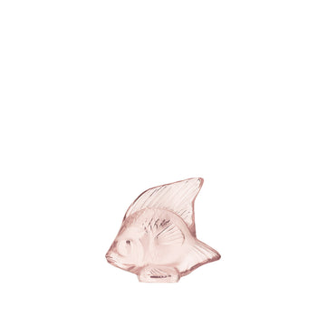 Lalique Sculpture - Fish - Pink