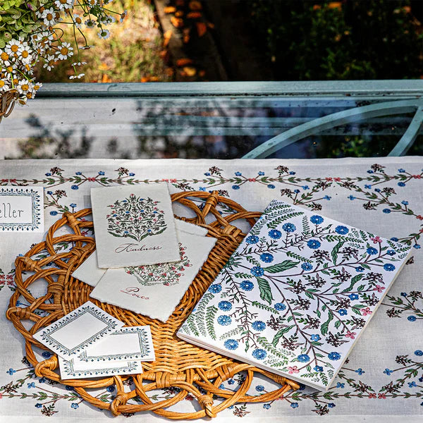 Juliska Journal | Villa Seville Embroidered 7" x 10" Paper Journal - Chambray