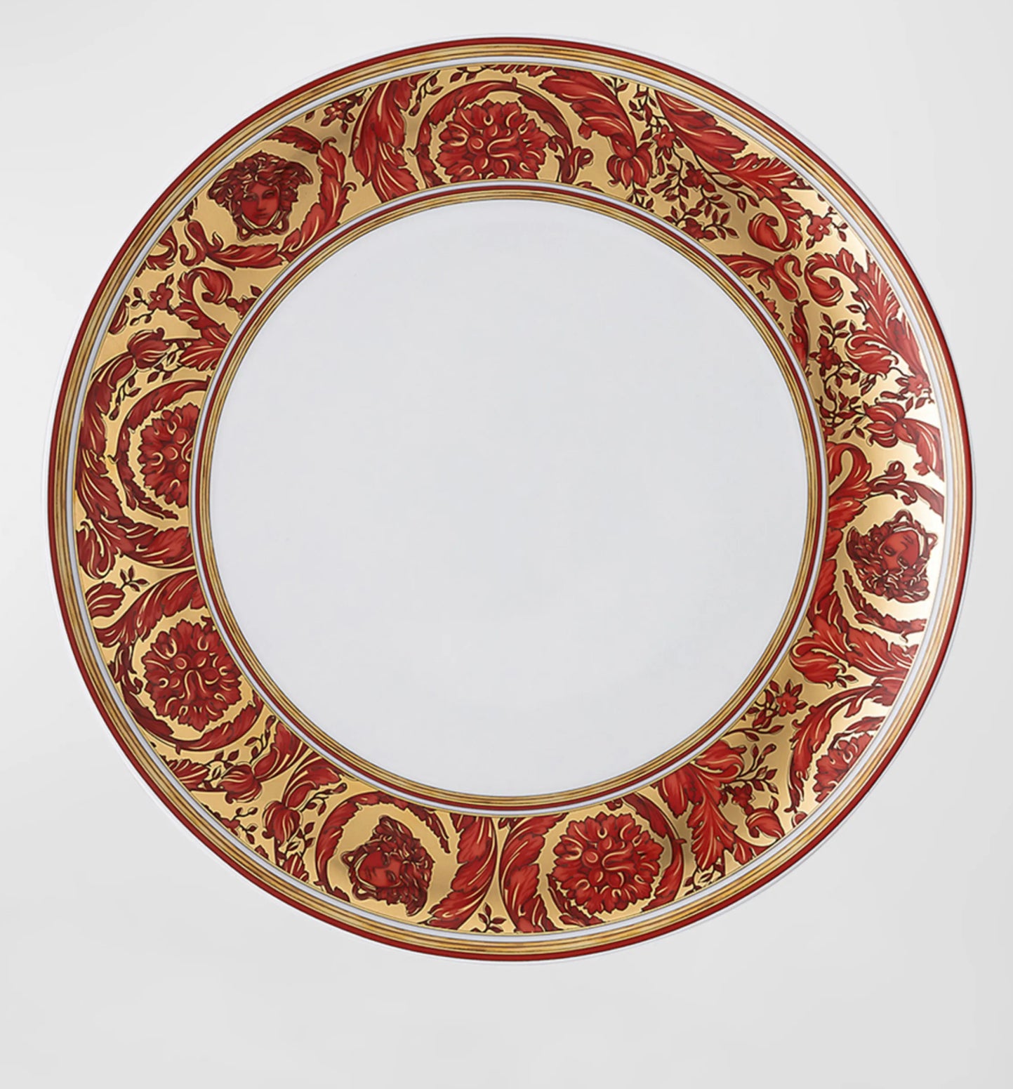 Versace Medusa Garland Red Salad Plate