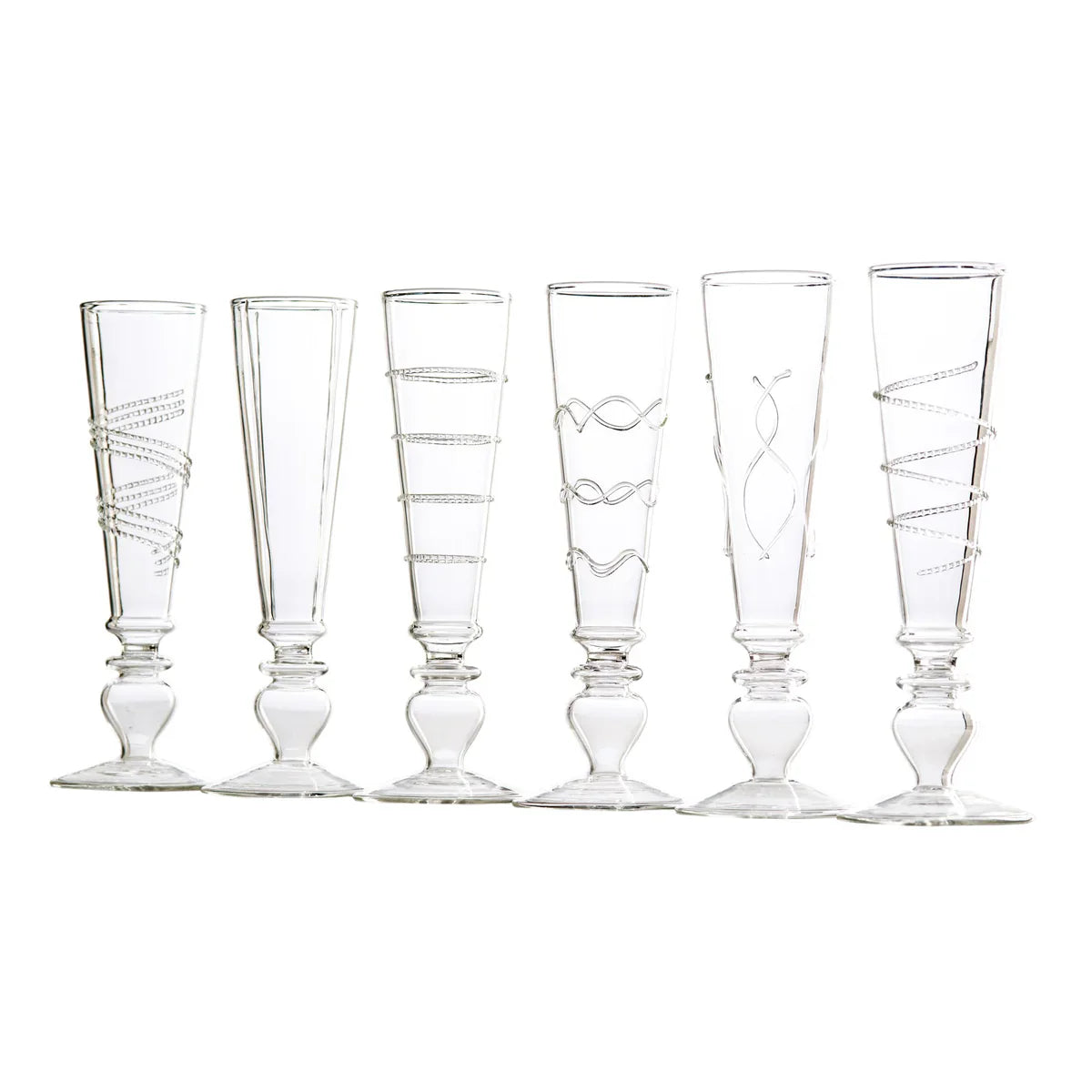 Abigails Razzle Champagne Flutes Set of 6