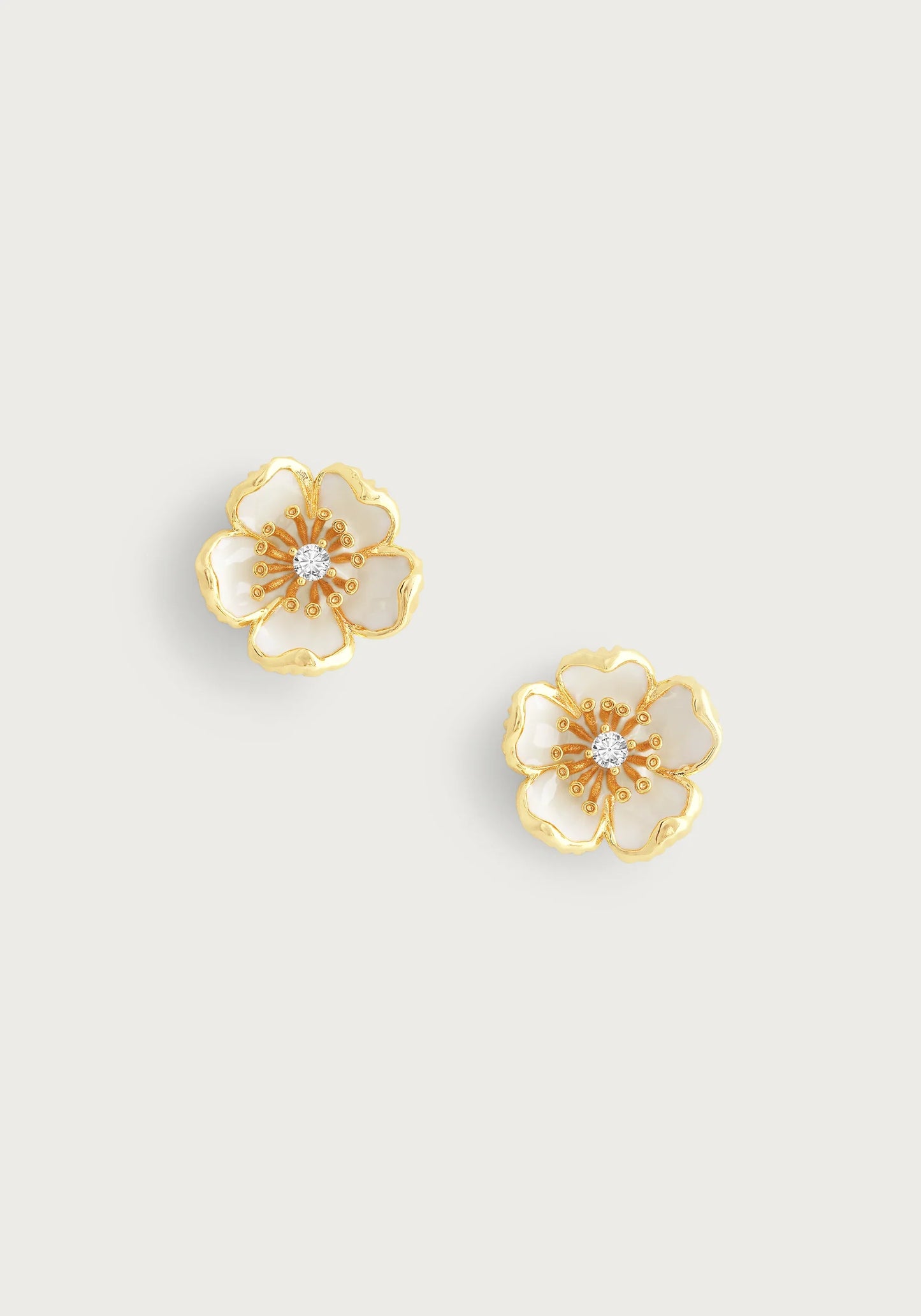 Anabel Aram Wildflowers Enameled Stud Earrings