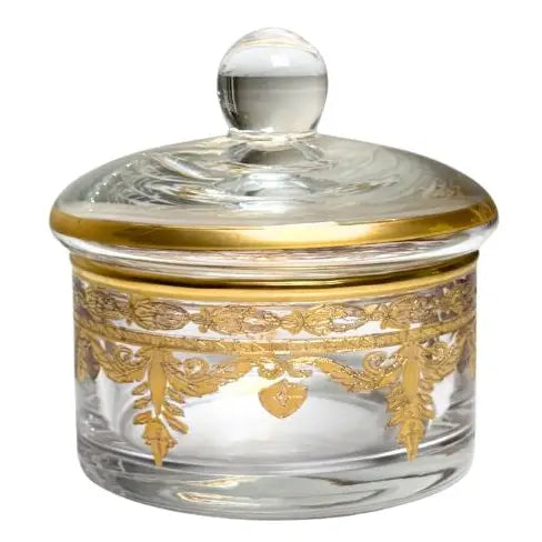 Arte Italica Vetro Gold Covered Dish