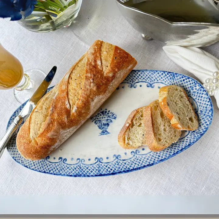 Arte Italica Burano Oval Platter Blue