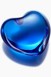 Baccarat Blue Puffed Heart