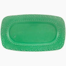 Vista Alegre Flora Green Platter Rectangular Bordallo Pinheiro
