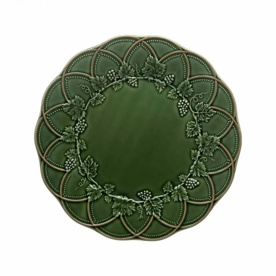Vista Alegre Woods Green Charger Plate Bordalloo Pinheiro