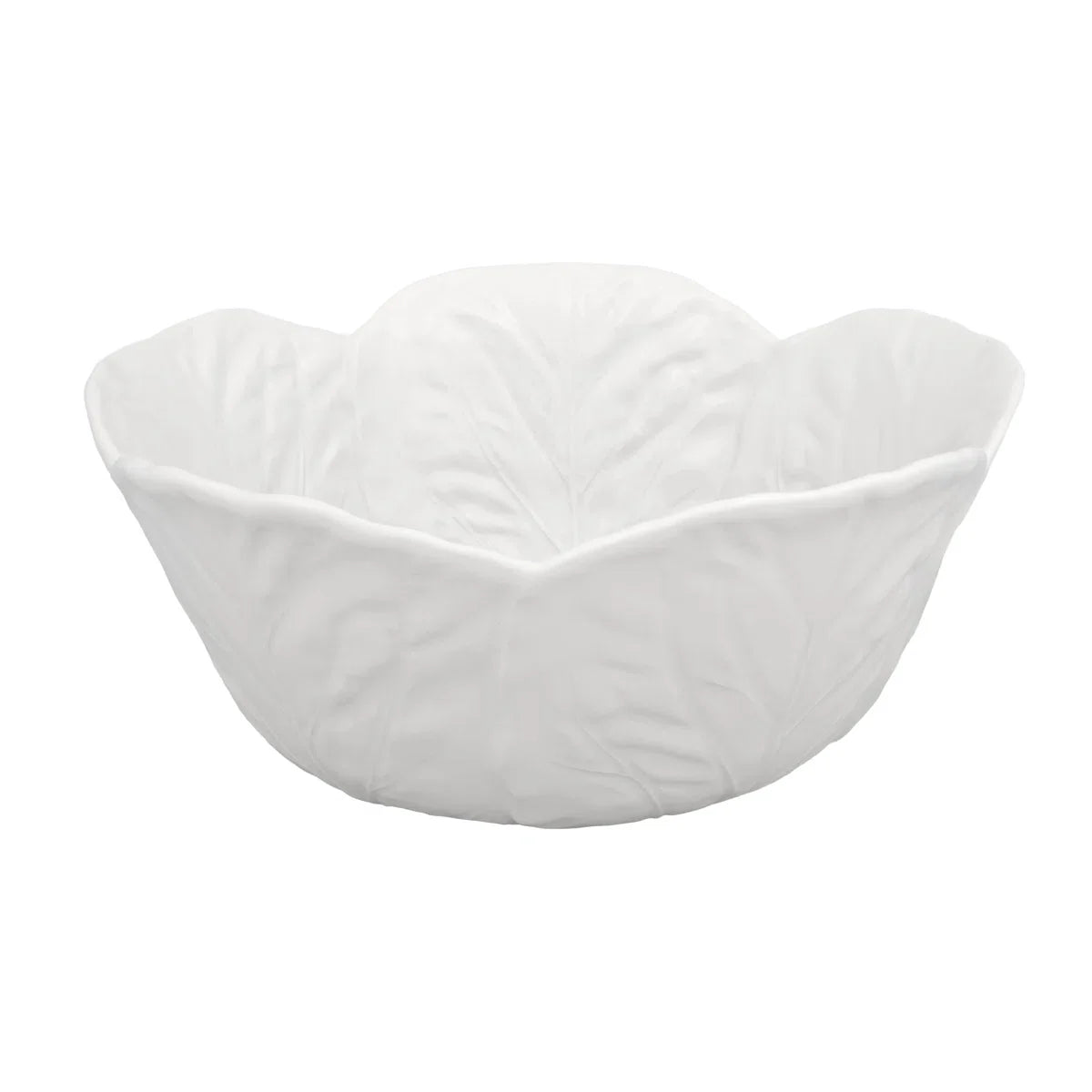 Vista Alegre White Cabbage Salad Bowl Large Bordallo Pinheiro