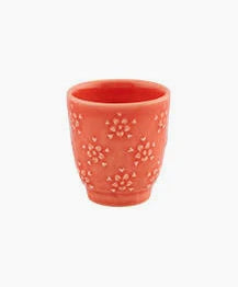 Vista Alegre Flora Salmon Espresso Cup Bordallo Pinheiro