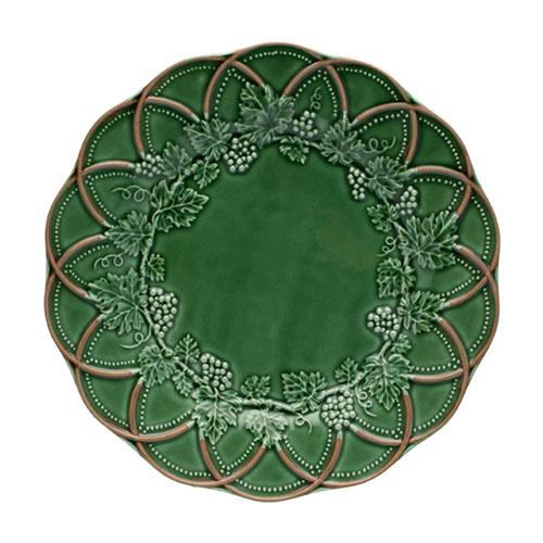 Vista Alegre Hunting Green/Brown Fruit Plate 9.4 in Bordallo Pinheiro
