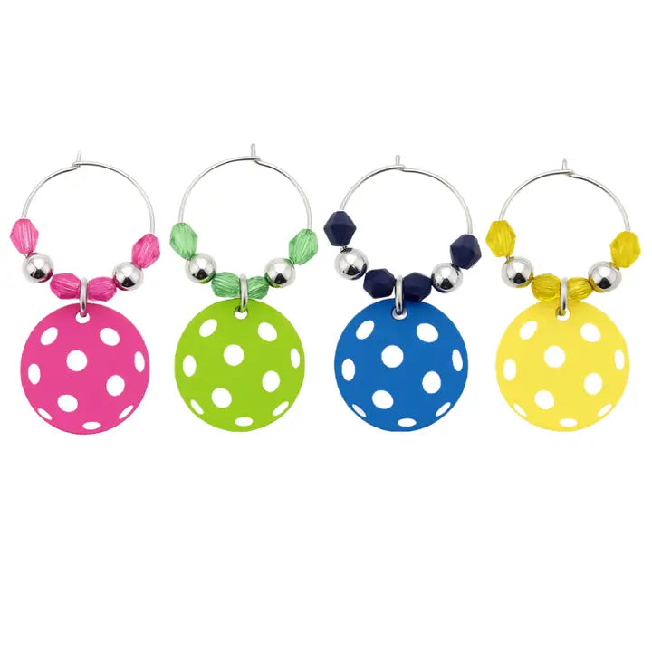 Born To Rally Pickleball Wine Charms