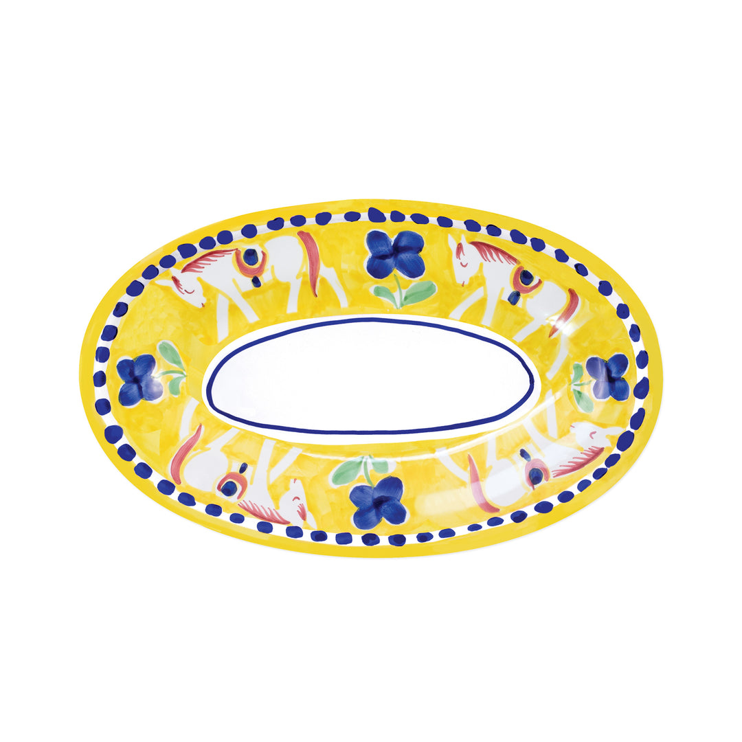 Vietri Campagna Cavallo (Horse) Small Oval Tray