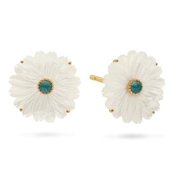 Capucine De Wulf Mermaid Flower Stud Earrings