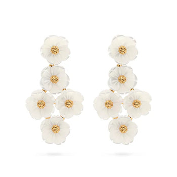 Capucine De Wulf Mermaid Garden Floral Petite Post Drop Earring