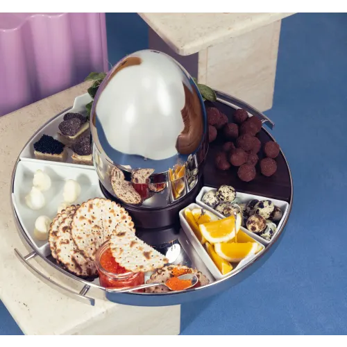 Christofle Mood Party Tray with Inserts, Stainless Steel