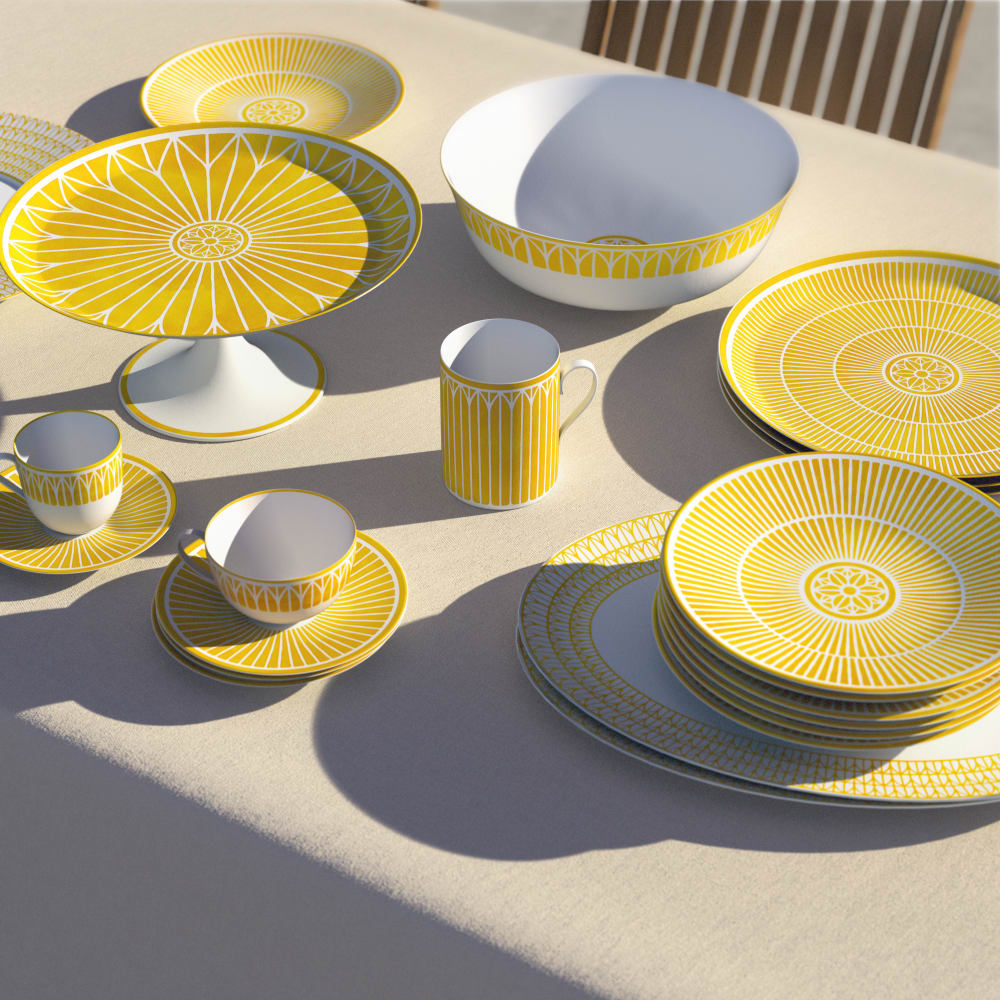 Christofle Malmaison Riviera Porcelain Pie Dish