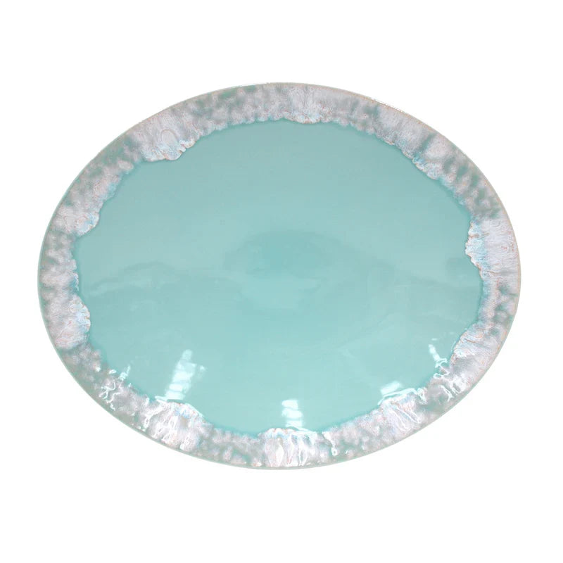 COSTA NOVA Oval Platter Aqua Taormina