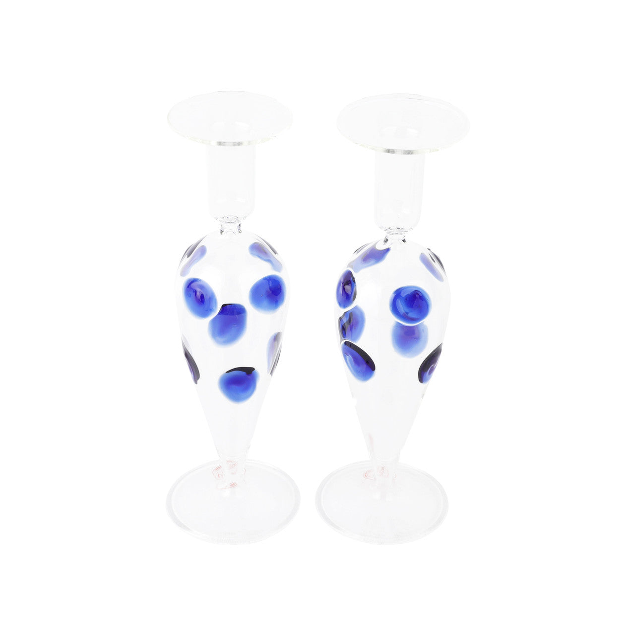 Vietri Drop Candlesticks Set/2 - Blue