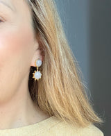 Dina Mackney Designs Earrings - Double Drop Earrings - Rose Quartz