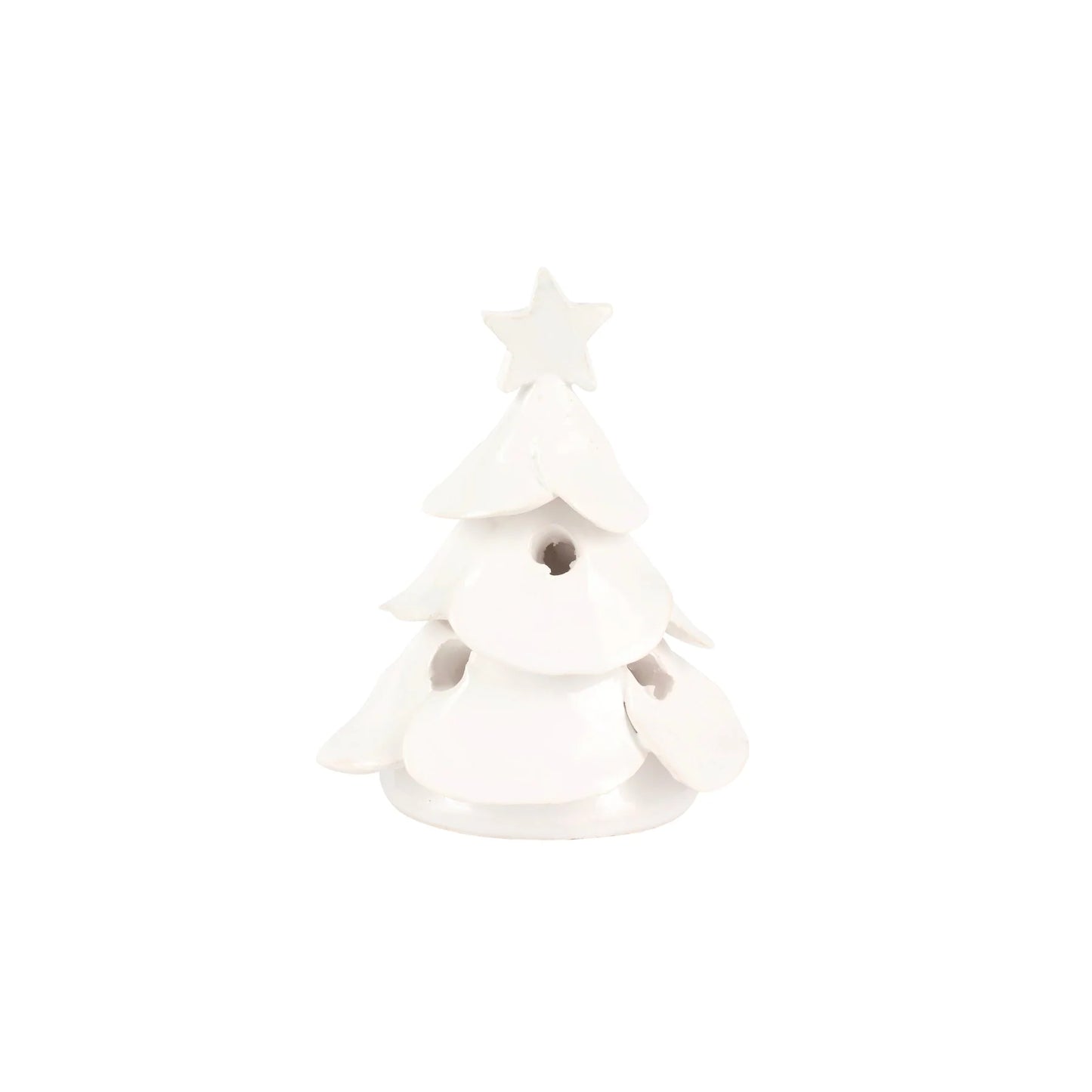 Vietri Foresta Tree Scalloped Mini - White