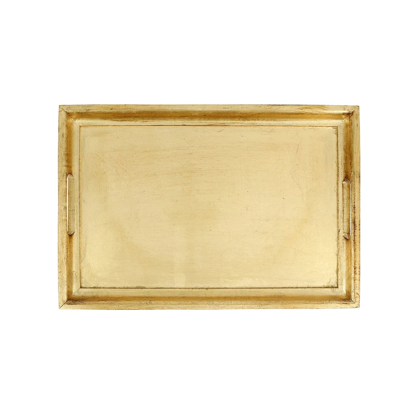 Vietri Florentine Wooden Accessories Gold Rectangular Tray Medium