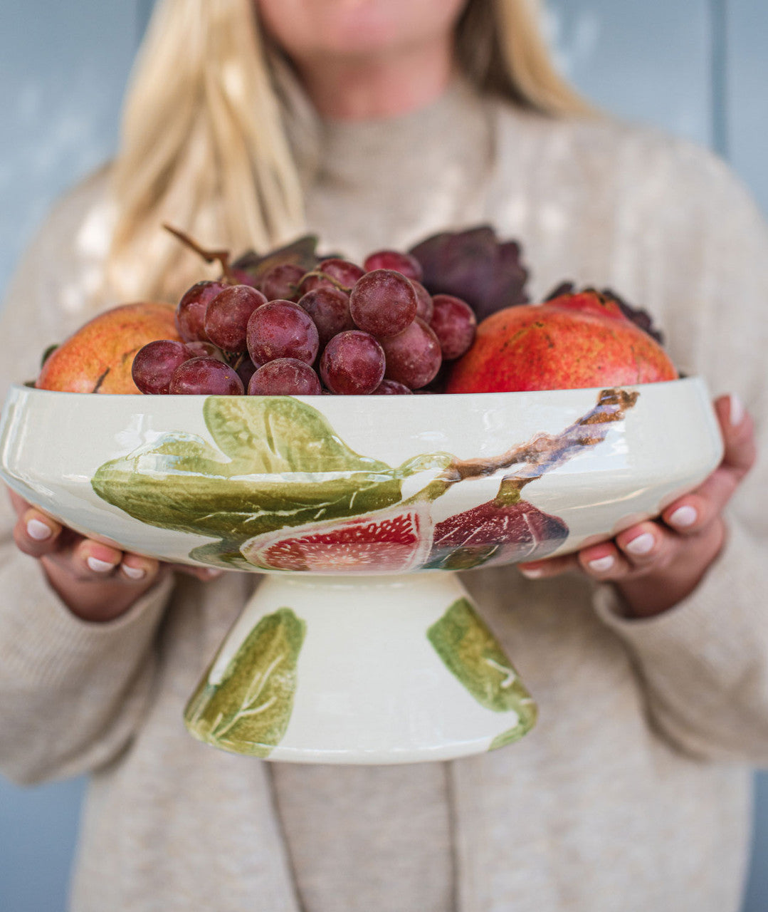 Vietri Fico Fig Pedestal Bowl