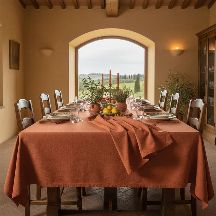 Garnier Thiebaut 69x100 Bastide Sienne Light Jacquard Tablecloth