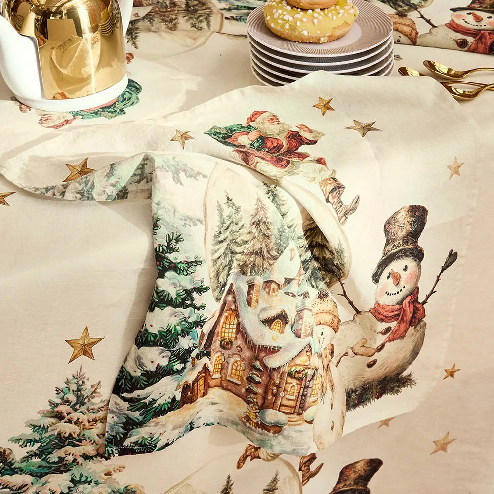 Garnier Thiebaut Bonhommes De Neige Vintage Napkin