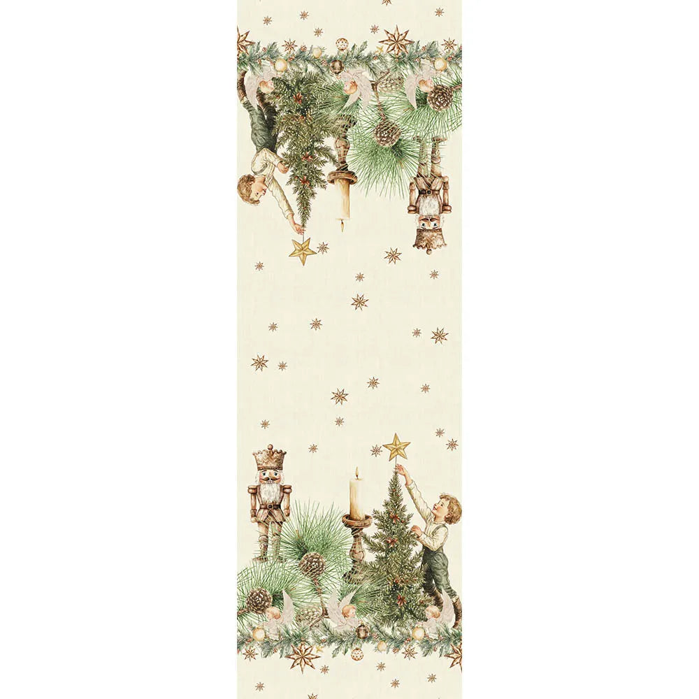 Garnier Thiebaut Noel Vintage Dore Printed Table runner