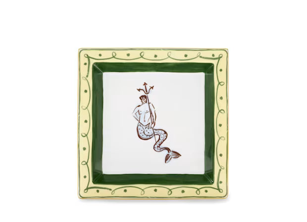 Ginori 1735 Il Viaggio di Nettuno Amalfi Lemon Large Square Change Tray
