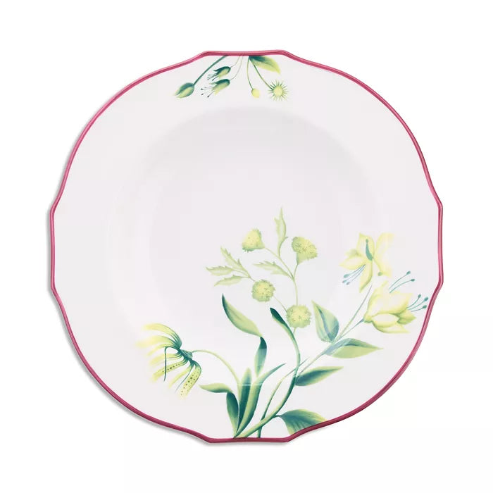 Ginori 1735 Florenza Soup Acanto Green & White Soup Plate