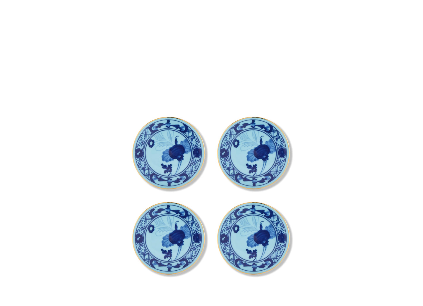 Ginori 1735 Iris Coasters Oriente Italiano Set of 4