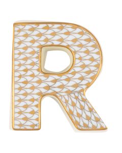 Herend LETTER R 2.25in L X 1.5in W X 0.5in H