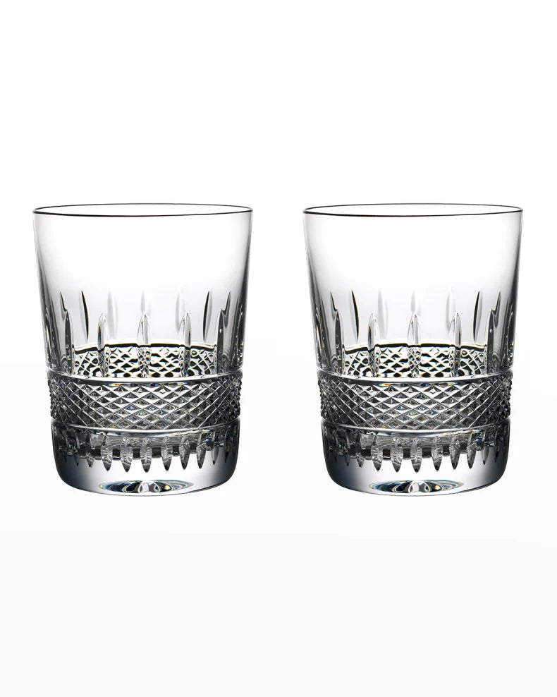 Waterford Lead Crystal Lismore Double Old Fashioned, Set of 2,12