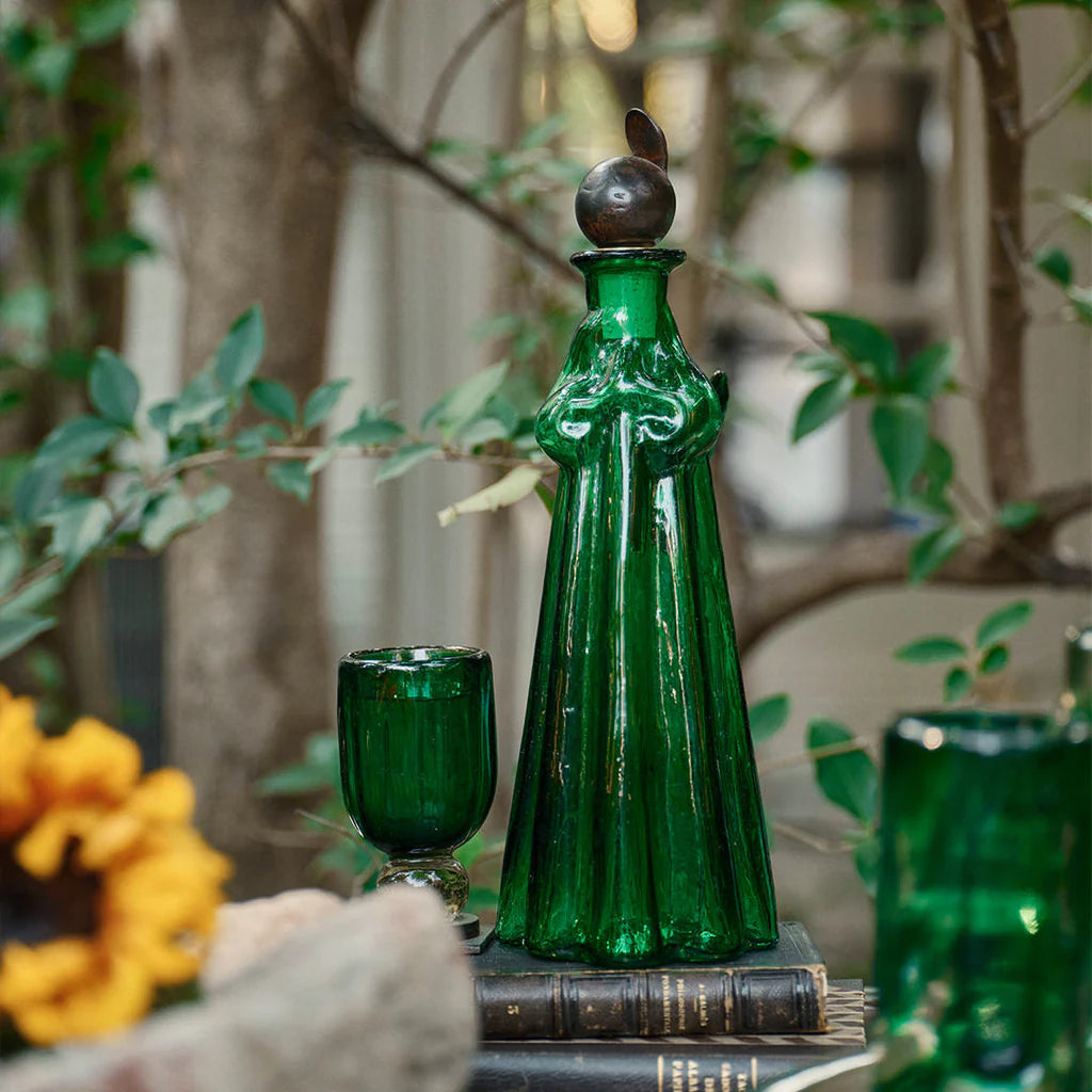 Jan Barboglio Angel Bendito Decanter in Green