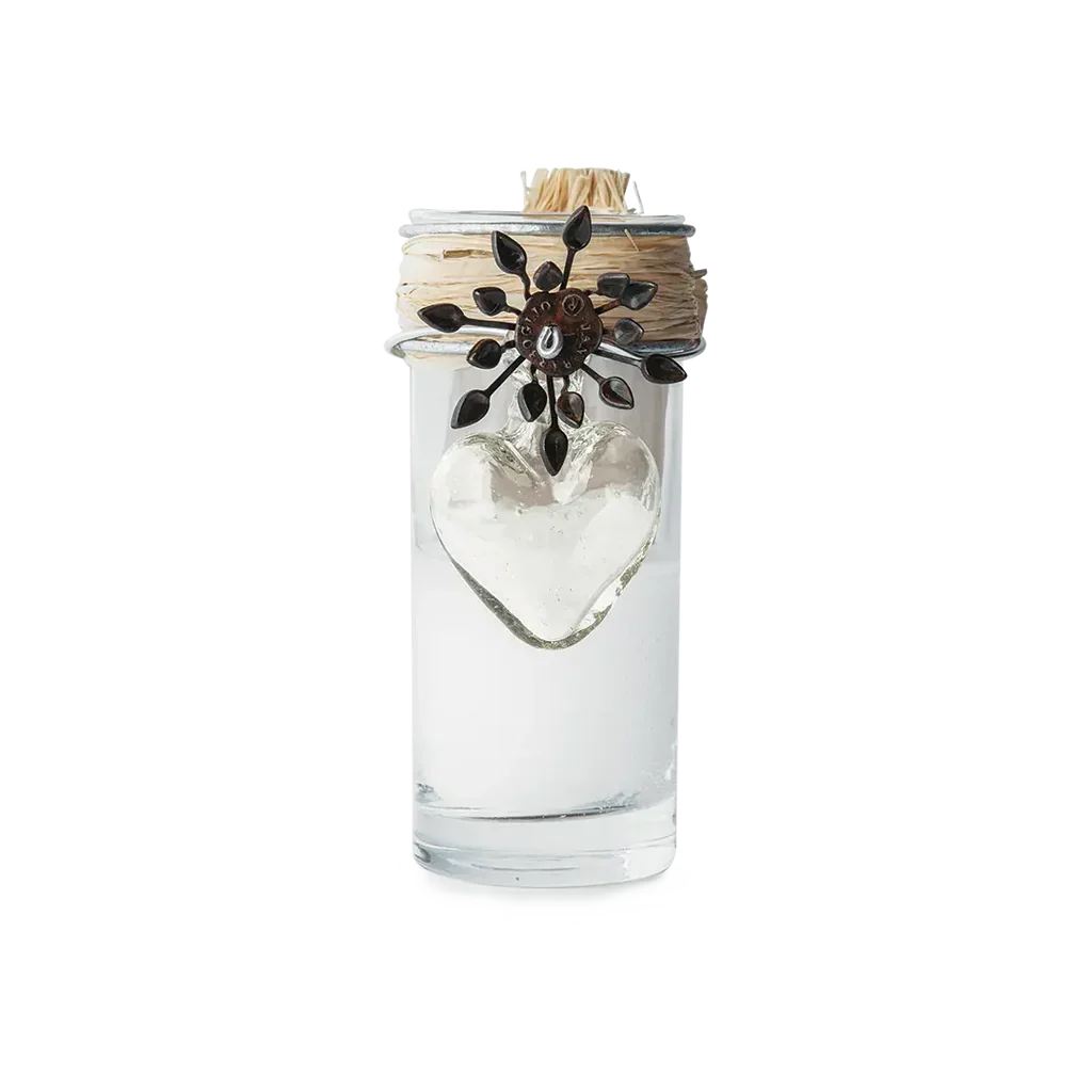 Jan Barboglio Candle Adelita Heart Clear