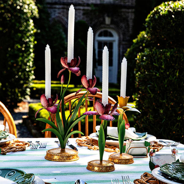 Juliska Iris 14" Centerpiece Meadow Walk Candelabra - Pink