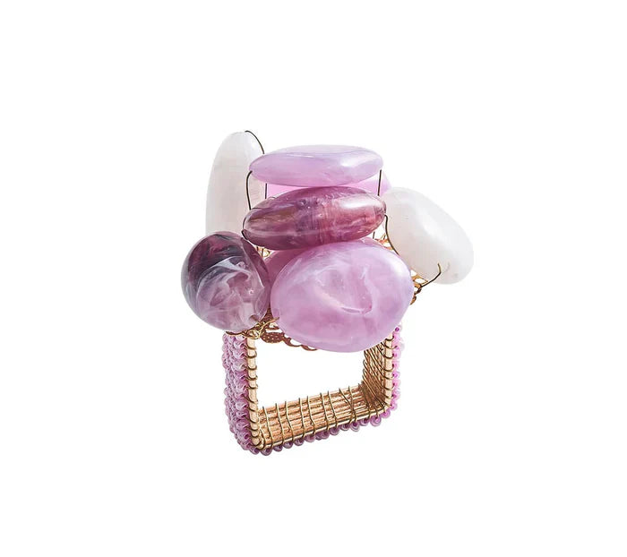 Kim Seybert Lilac Sea Stone Napkin Ring