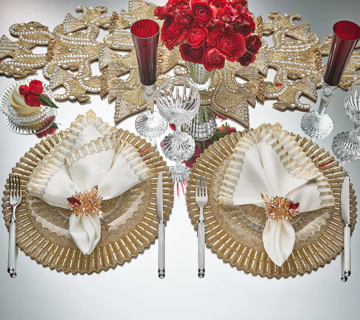 Kim Seybert Runner: BACCARAT Etoile in Champagne & Crystal