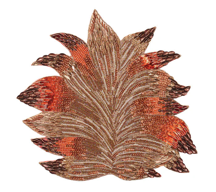 Kim Seybert Harvest Placemat in Brown & Orange