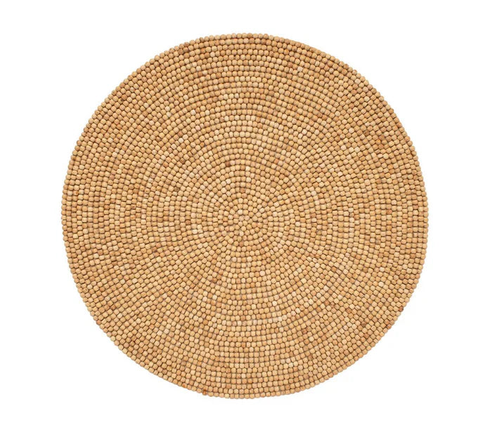 Kim Seybert Placemat: Wood Natural Round