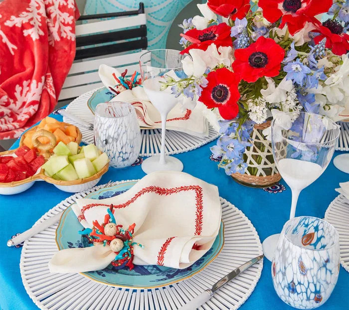 Kim Seybert Napkin Ring: Coral Spray