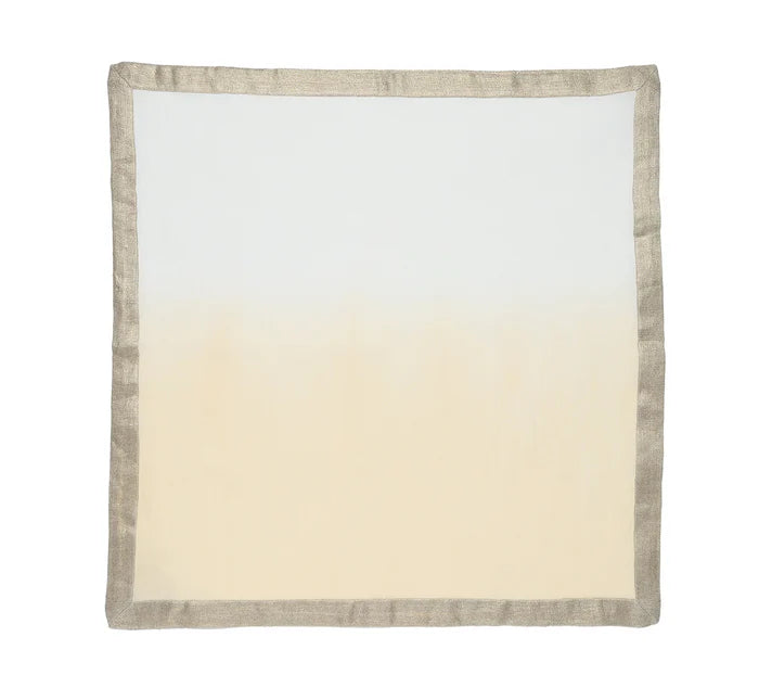 Kim Seybert Napkins: Dip Dye in White & Beige Set of 4