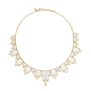 Lalique Clear Collar Terramineral Necklace 21 crystals