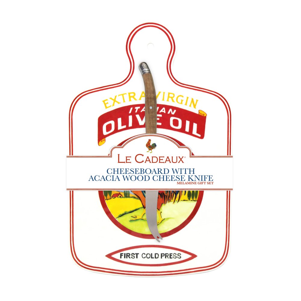 Le Cadeaux Vintage Olive Italy Cheeseboard Gift Set