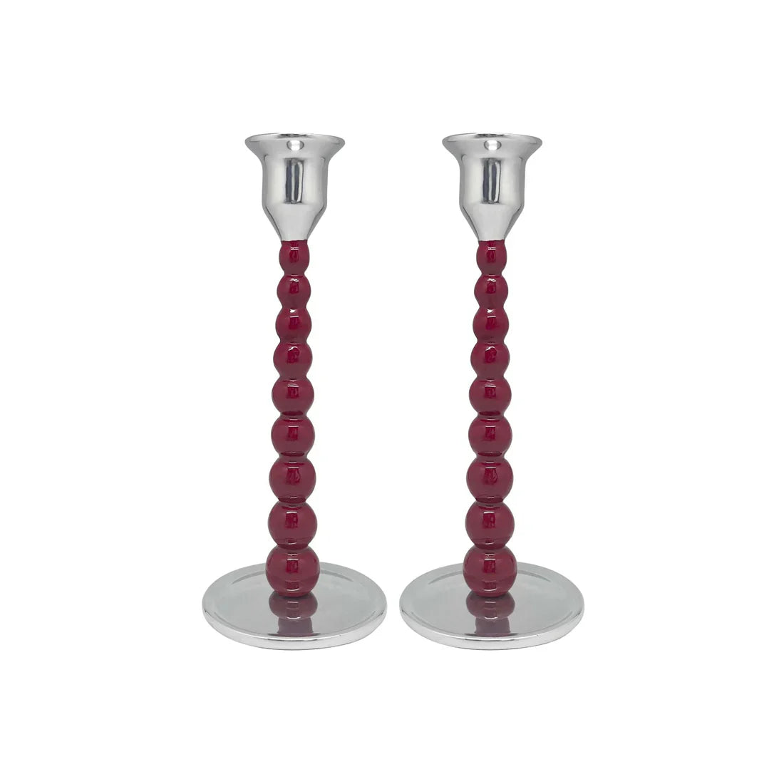 Mariposa Candlestick Set - Pearled - Red - Medium